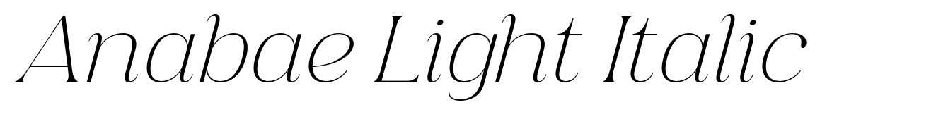 Anabae Light Italic